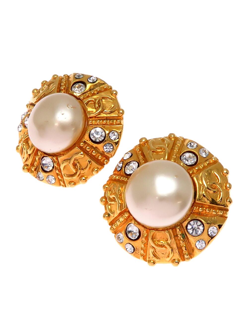 Chanel Cc Logo Clip-On Earrings Metal #207076C95B
